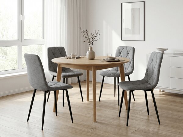 Siva stolica LIBRA PLATINUM GREY s crnim nogama