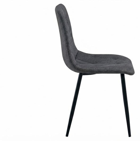 Tamno siva stolica LIBRA STONE GREY s crnim nogama