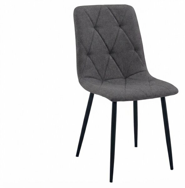 Tamno siva stolica LIBRA STONE GREY s crnim nogama