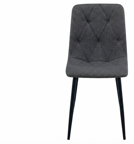 Tamno siva stolica LIBRA STONE GREY s crnim nogama