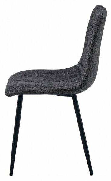 Tamno siva stolica LIBRA STONE GREY s crnim nogama