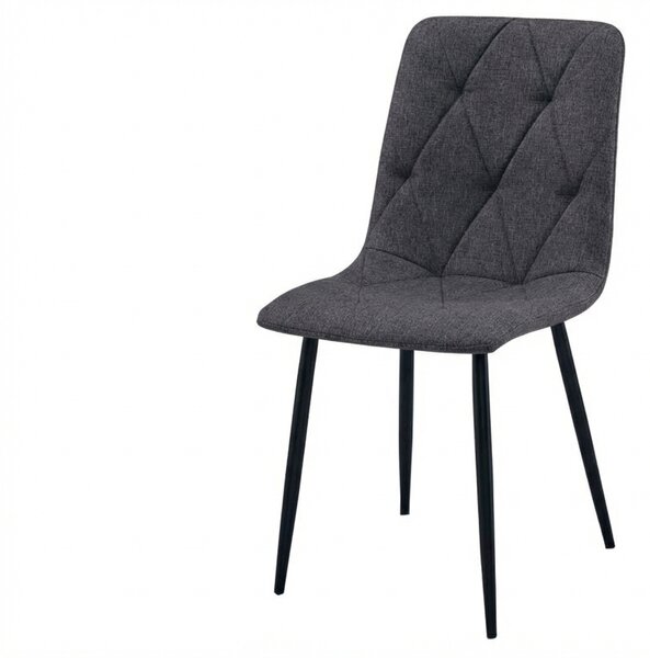 Tamno siva stolica LIBRA STONE GREY s crnim nogama