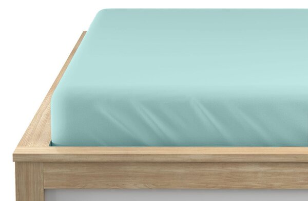 Jersey plahta EXCLUSIVE svijetlo mentolno zelena 90 x 200 cm