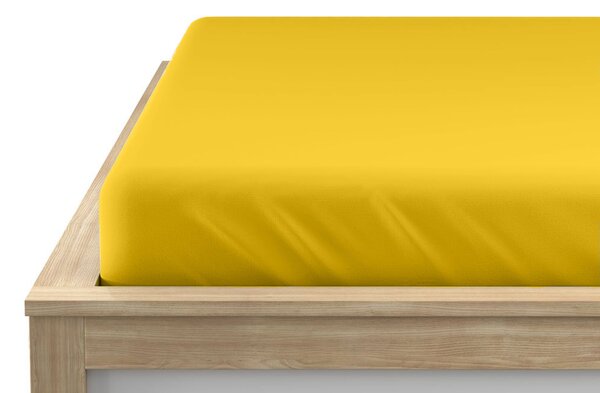 Jersey plahta EXCLUSIVE senf 90 x 200 cm