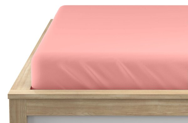 Jersey plahta EXCLUSIVE koraljna 90 x 200 cm