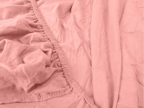 Jersey plahta EXCLUSIVE koraljna 90 x 200 cm