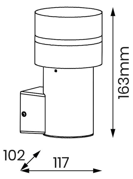 Zidna vrtna lampa Mia 1xE27 IP44