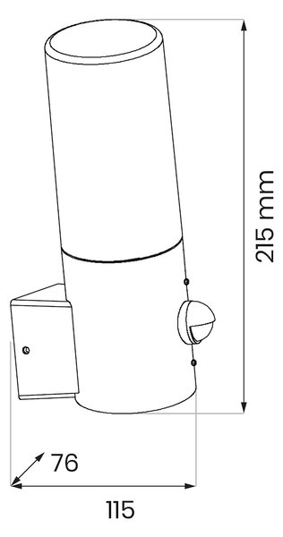 Zidna vrtna lampa Harlem 1xE27 IP44 PIR senzor