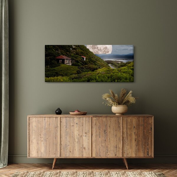 Slika krajolika s mjesecom (120x50 cm)