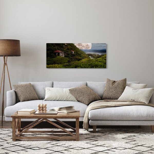 Slika krajolika s mjesecom (120x50 cm)