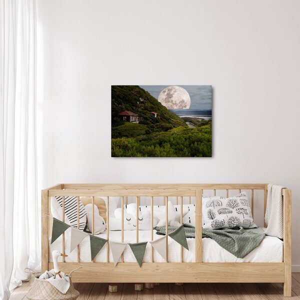 Slika krajolika s mjesecom (70x50 cm)