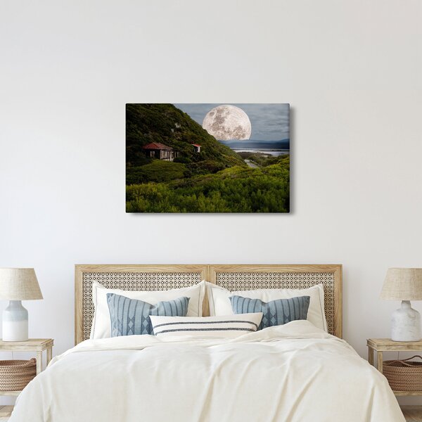 Slika krajolika s mjesecom (90x60 cm)