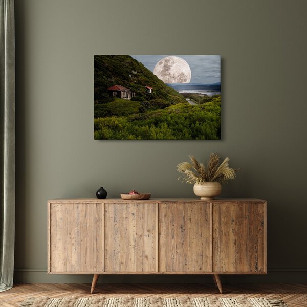 Slika krajolika s mjesecom (90x60 cm)