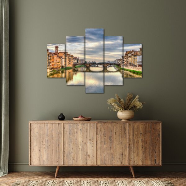 Slika grada s rijekom (150x105 cm)