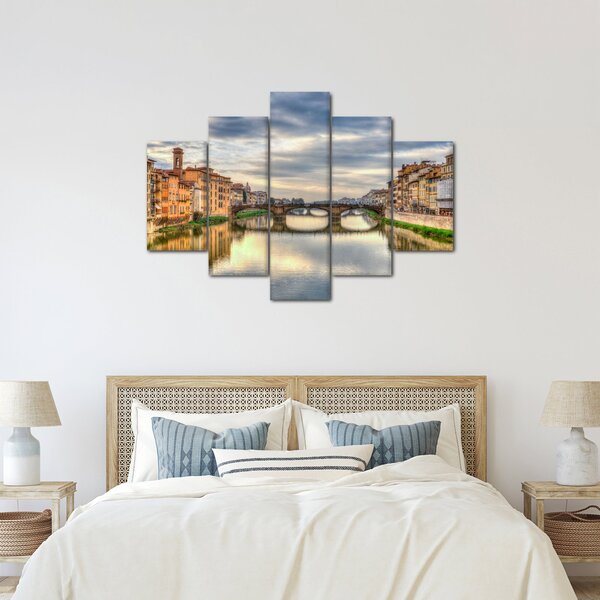Slika grada s rijekom (150x105 cm)