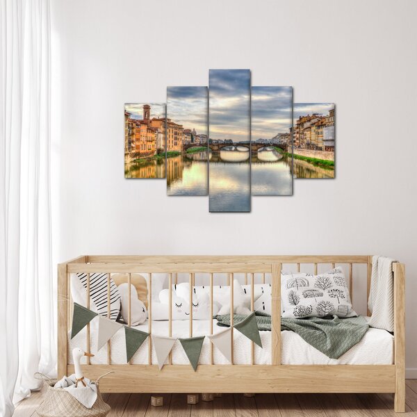 Slika grada s rijekom (150x105 cm)