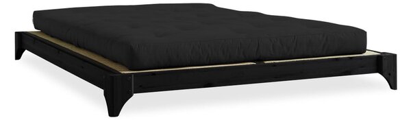 Crni krevet od borovine Karup Design Elan, 180 x 200 cm
