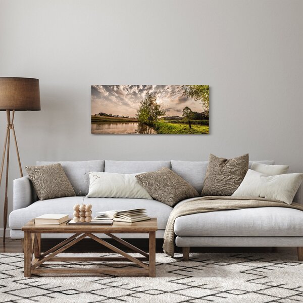 Slika prirode s zrakama (120x50 cm)