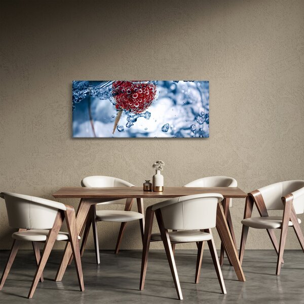 Slika - detalj maline u vodi (120x50 cm)