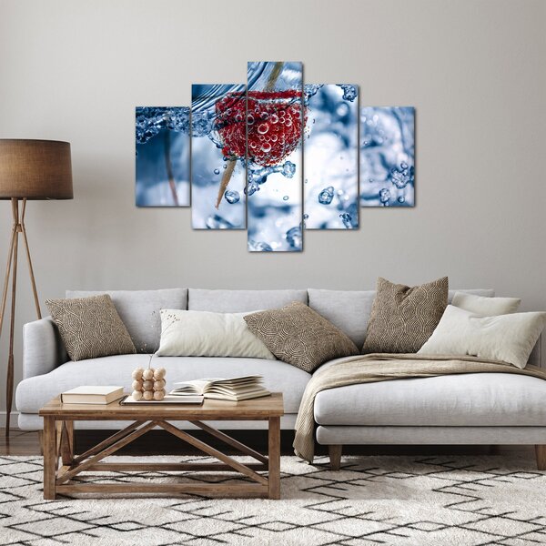 Slika - detalj maline u vodi (150x105 cm)