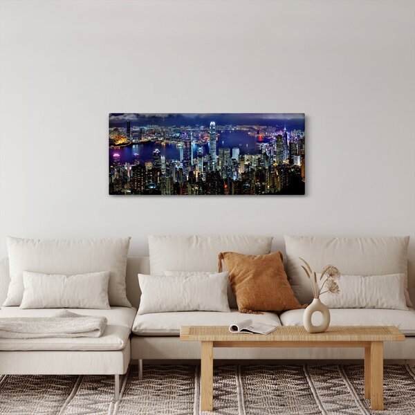 Slika noćnog grada (120x50 cm)