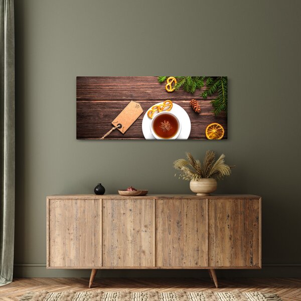 Slika - šalica s ukrasima (120x50 cm)