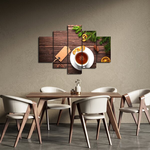 Slika - šalica s ukrasima (150x105 cm)