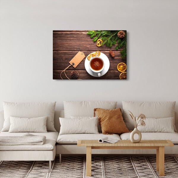 Slika - šalica s ukrasima (90x60 cm)