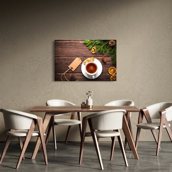 Slika - šalica s ukrasima (90x60 cm)