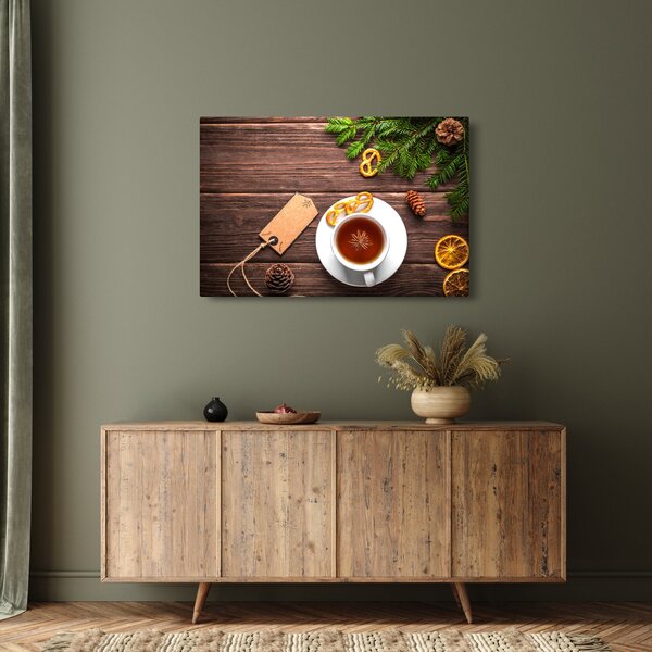 Slika - šalica s ukrasima (90x60 cm)