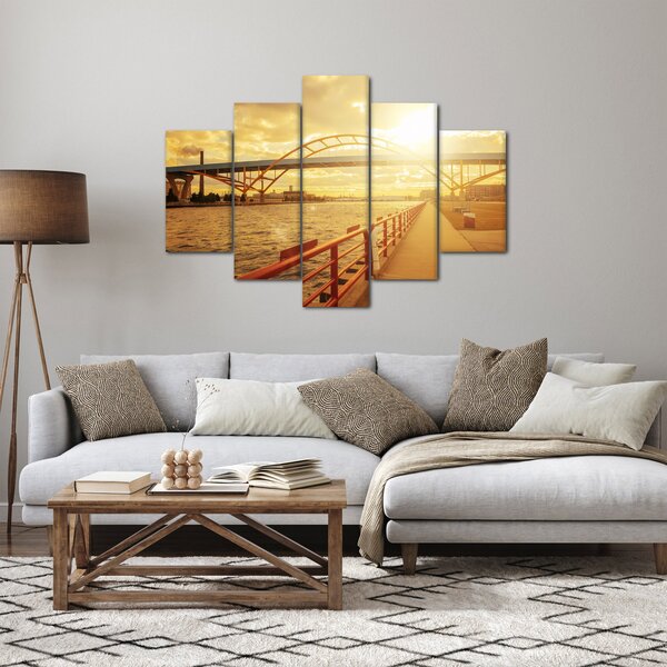Slika mosta sa zalaskom sunca (150x105 cm)