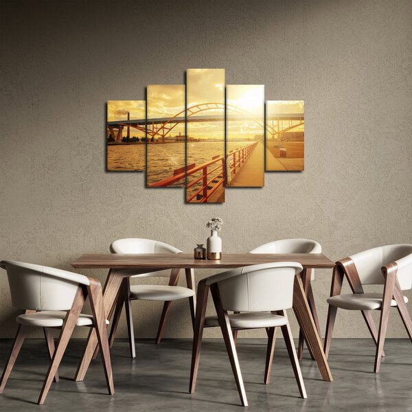 Slika mosta sa zalaskom sunca (150x105 cm)