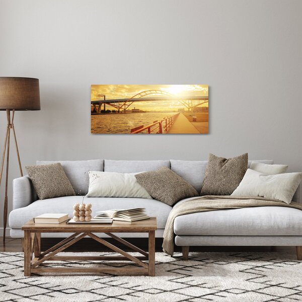 Slika mosta sa zalaskom sunca (120x50 cm)