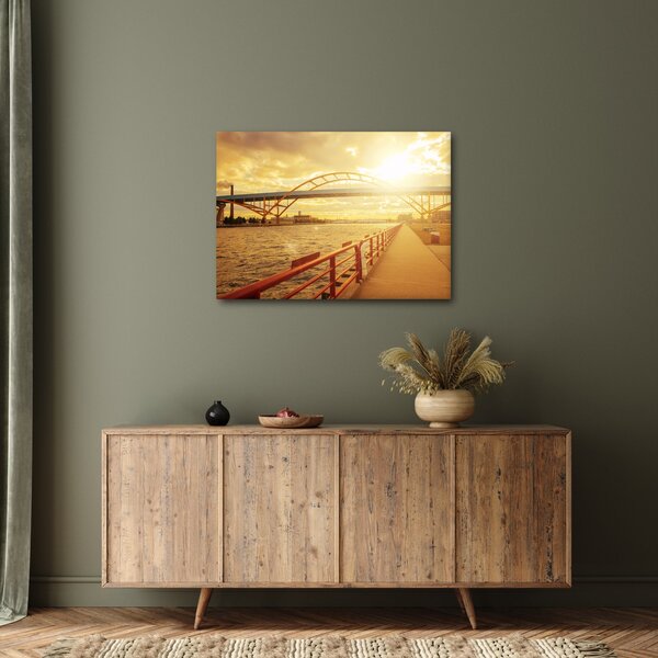 Slika mosta sa zalaskom sunca (70x50 cm)