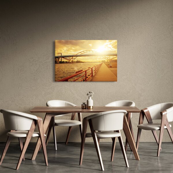 Slika mosta sa zalaskom sunca (90x60 cm)