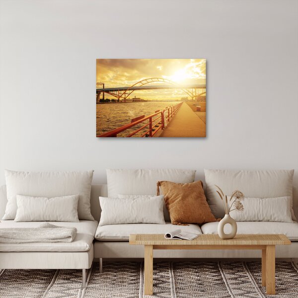 Slika mosta sa zalaskom sunca (70x50 cm)