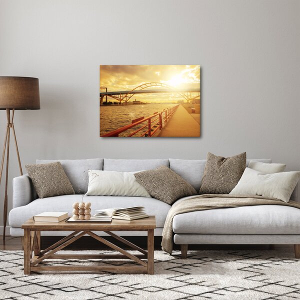 Slika mosta sa zalaskom sunca (70x50 cm)