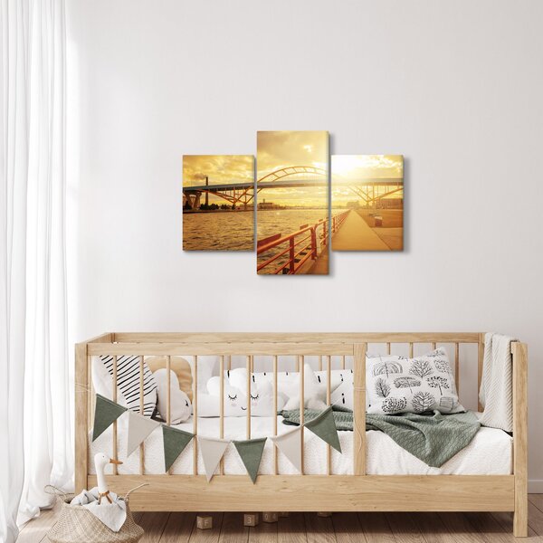 Slika mosta sa zalaskom sunca (90x60 cm)