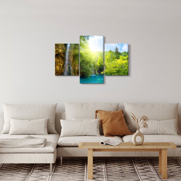 Slika - slapovi u prašumi (90x60 cm)