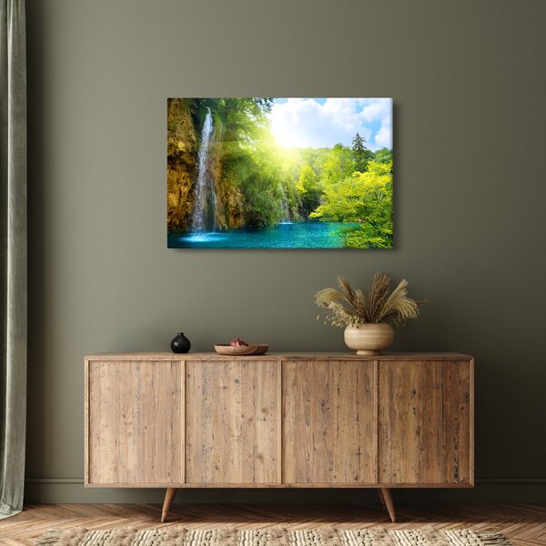 Slika - slapovi u prašumi (90x60 cm)