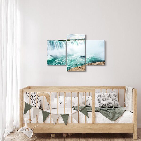 Slika slapova s ​​brodom (90x60 cm)