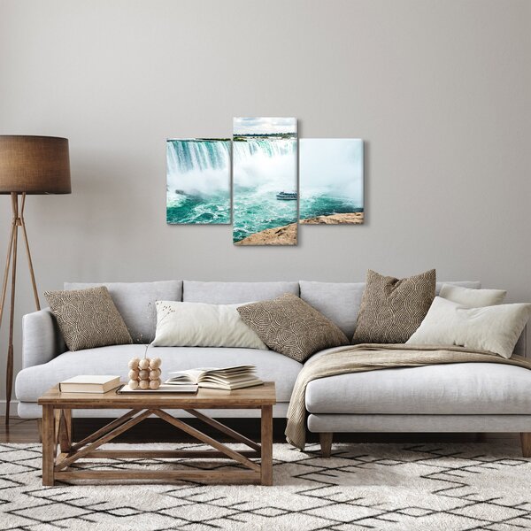 Slika slapova s ​​brodom (90x60 cm)