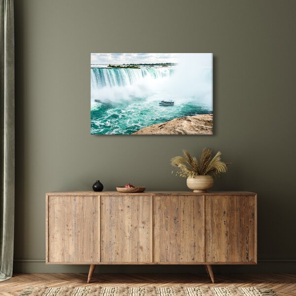 Slika slapova s ​​brodom (90x60 cm)