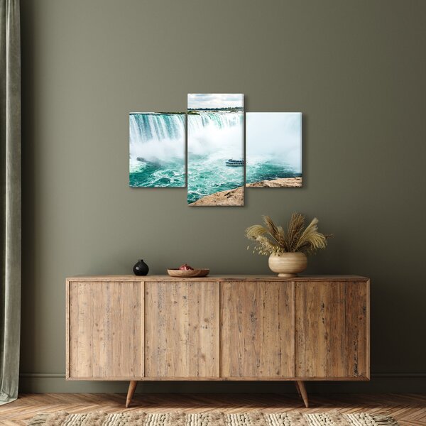 Slika slapova s ​​brodom (90x60 cm)
