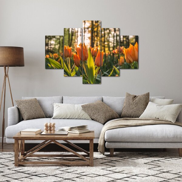 Slika - narančasti tulipani (150x105 cm)