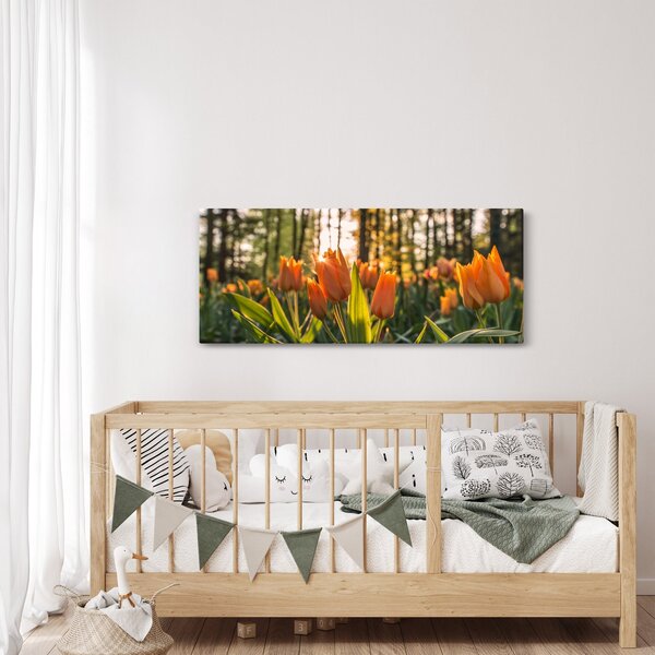 Slika - narančasti tulipani (120x50 cm)