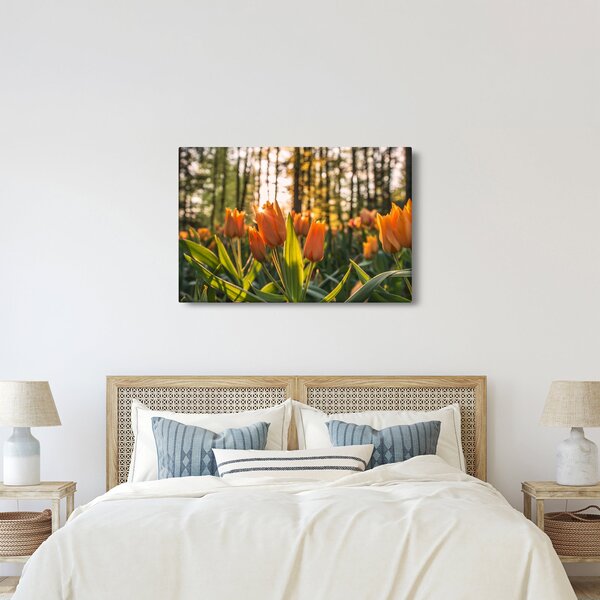 Slika - narančasti tulipani (90x60 cm)