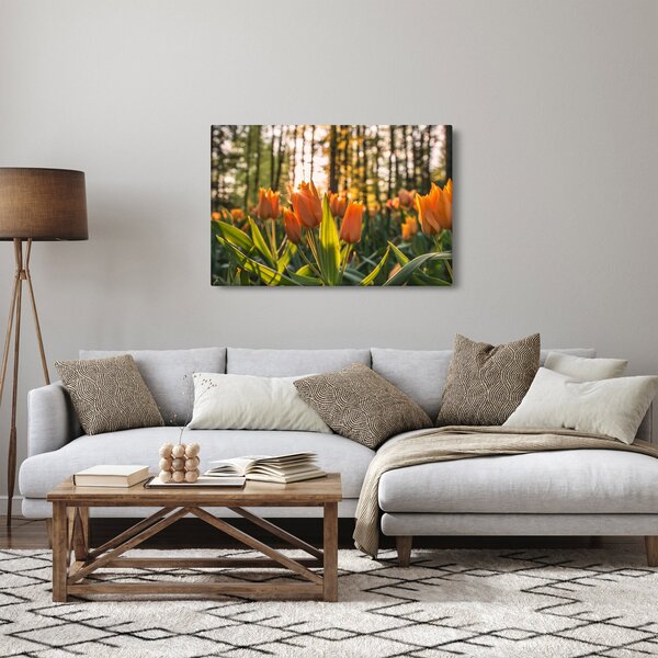 Slika - narančasti tulipani (90x60 cm)