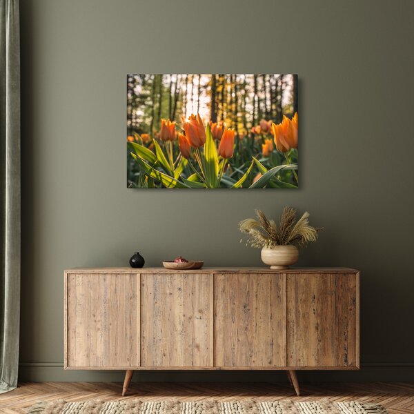 Slika - narančasti tulipani (90x60 cm)