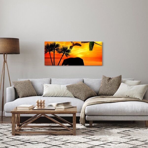 Slika - papige i slonovi (120x50 cm)